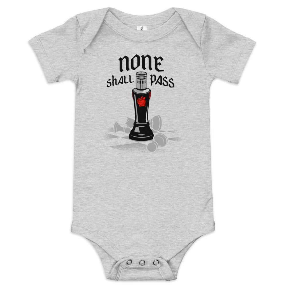 None Shall Pass Black Knight Kid's Onesie