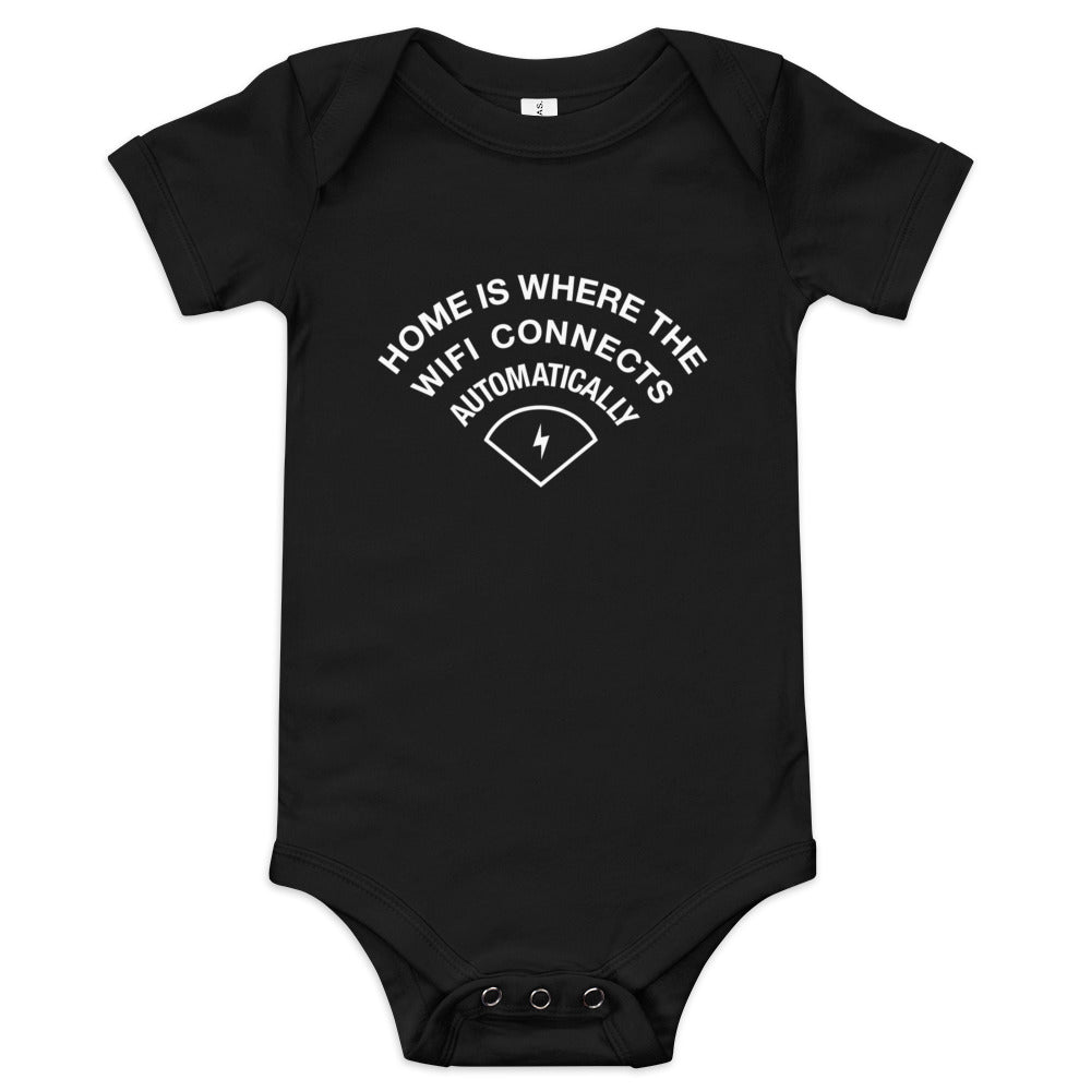 Home Is Where The WiFI Connects Automatically Kid's Onesie