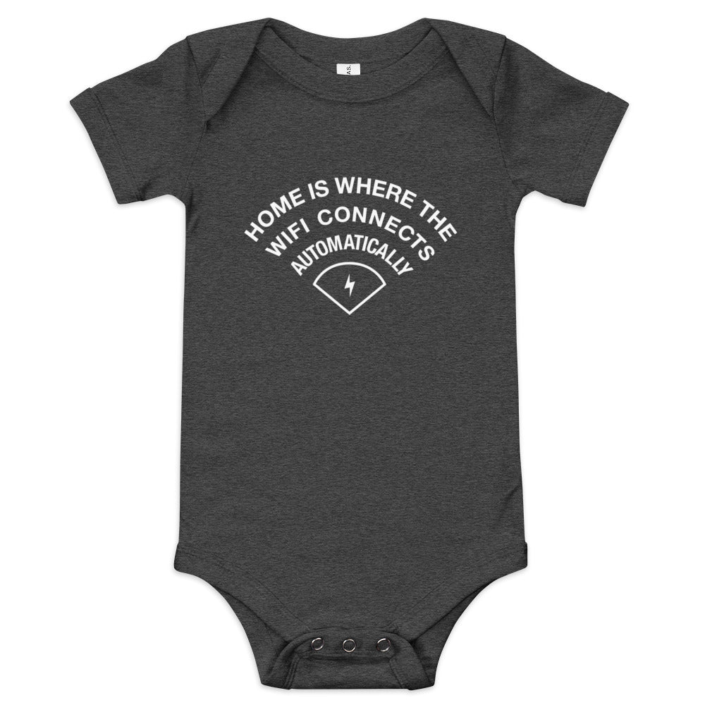 Home Is Where The WiFI Connects Automatically Kid's Onesie