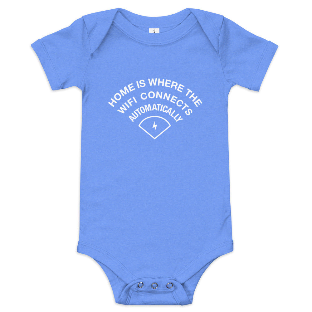 Home Is Where The WiFI Connects Automatically Kid's Onesie