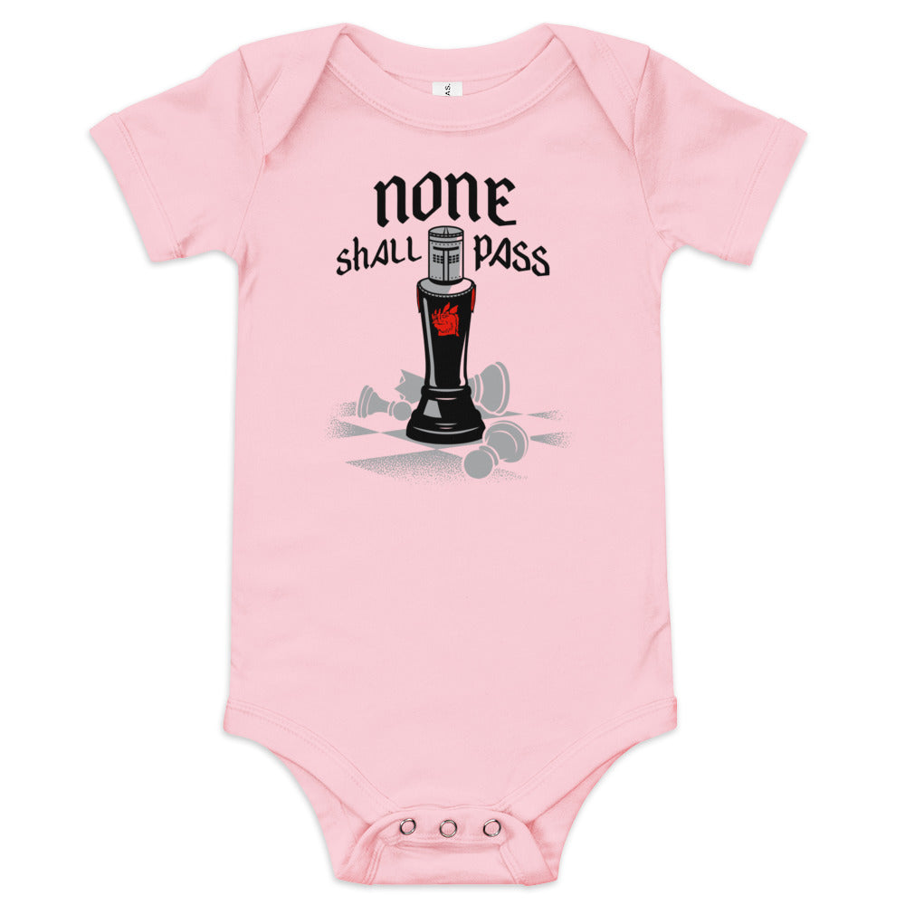 None Shall Pass Black Knight Kid's Onesie