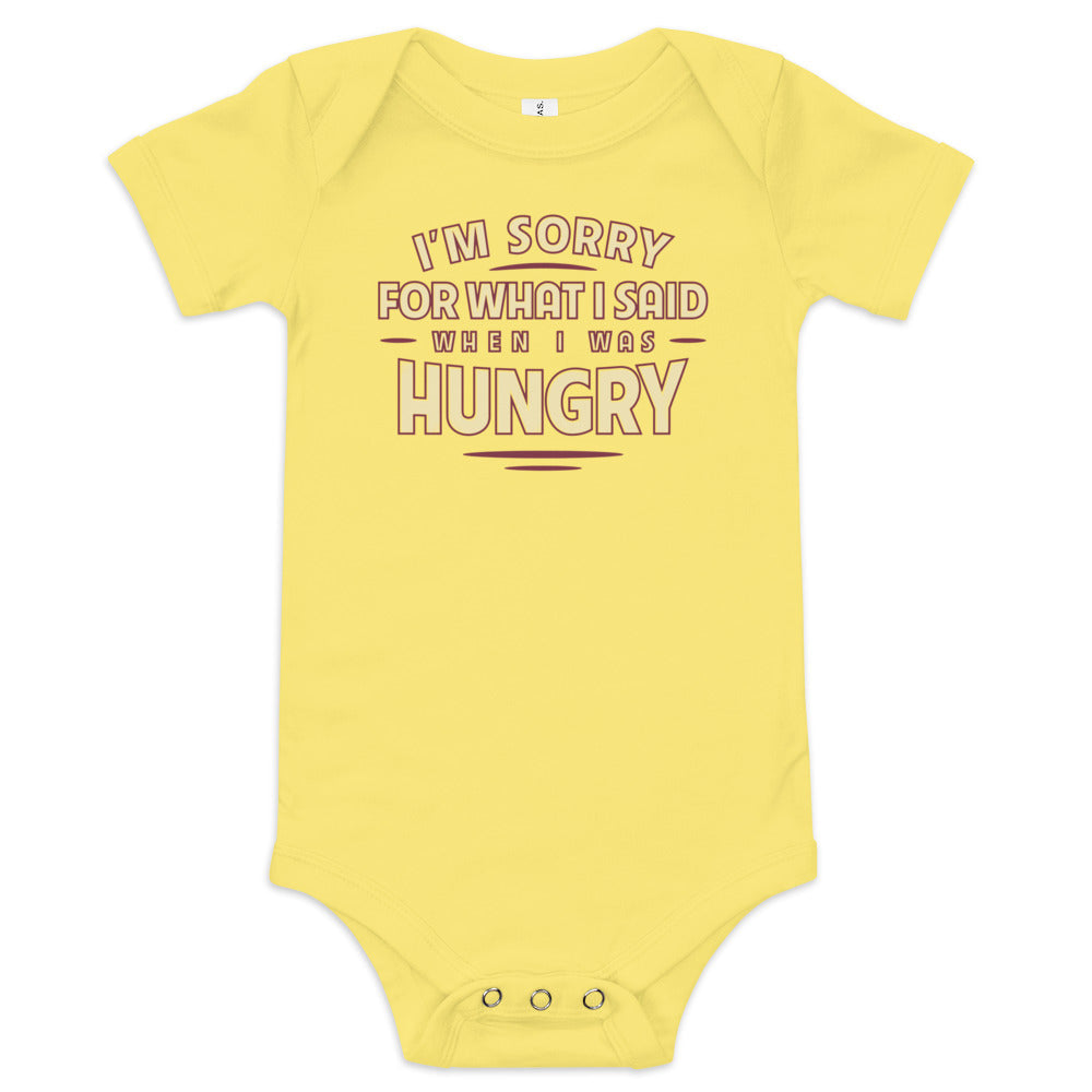 What I Said When I Was Hungry Kid's Onesie