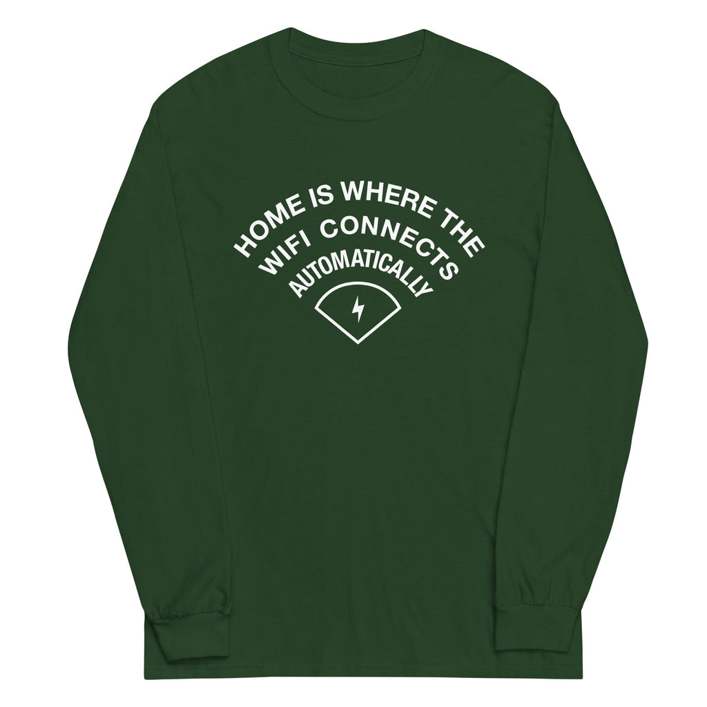 Home Is Where The WiFI Connects Automatically Unisex Long product image 4