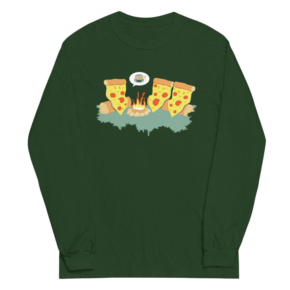 Pizza Campfire Story Unisex Long Sleeve Tee product image 4