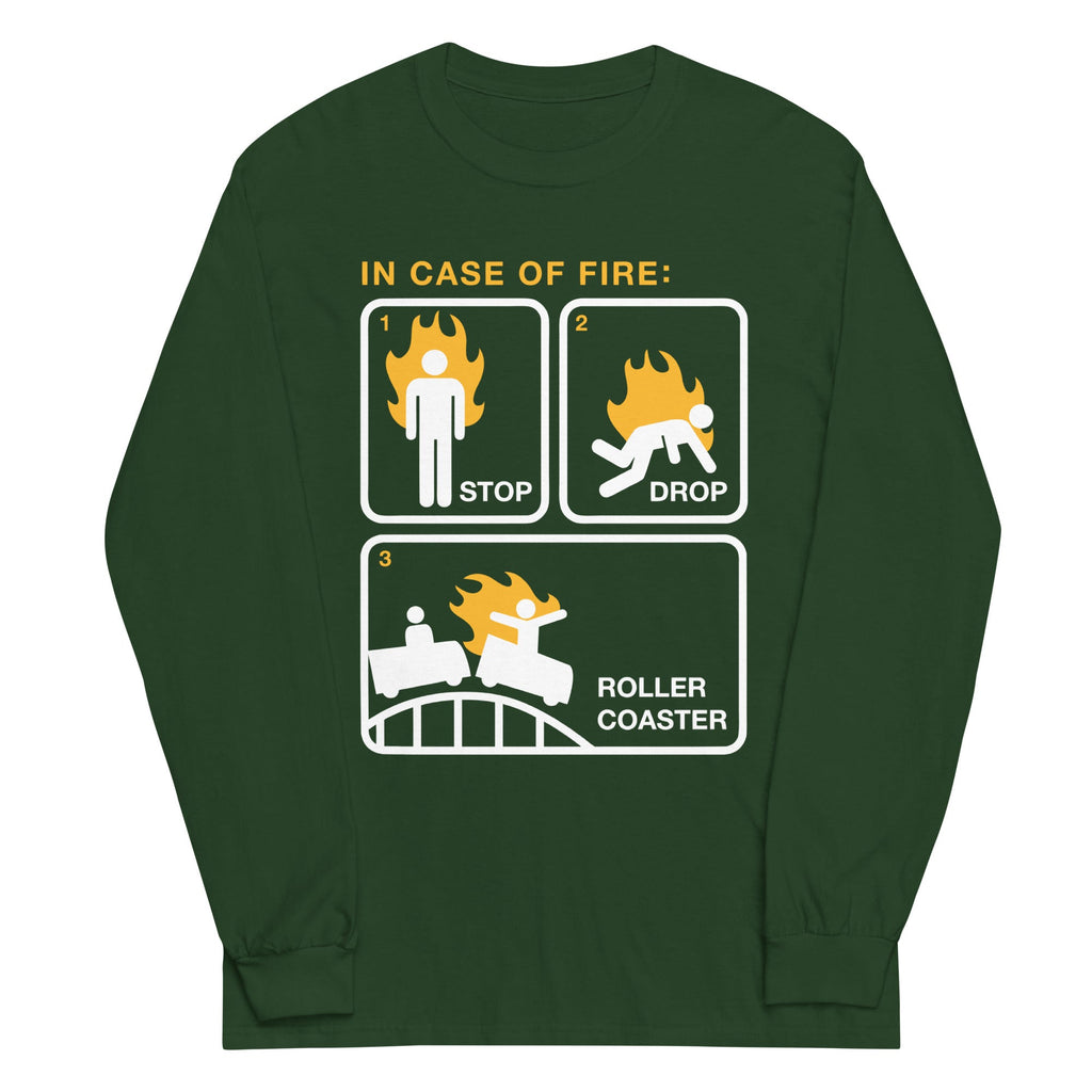 Stop Drop Roller Coaster Unisex Long Sleeve Tee product image 4