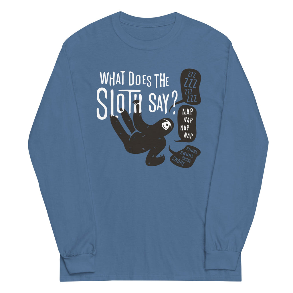 What Does The Sloth Say? Unisex Long Sleeve Tee product image 2