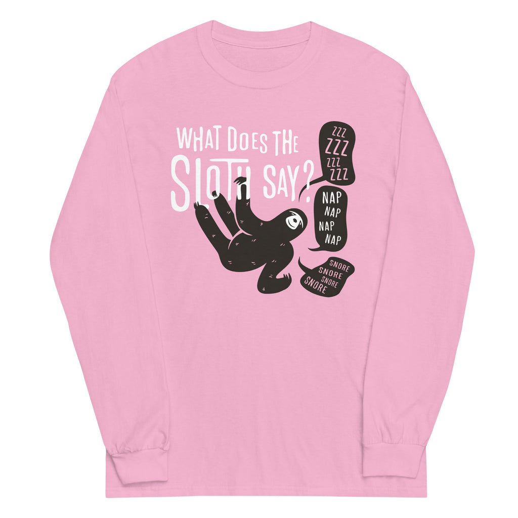 What Does The Sloth Say? Unisex Long Sleeve Tee product image 4