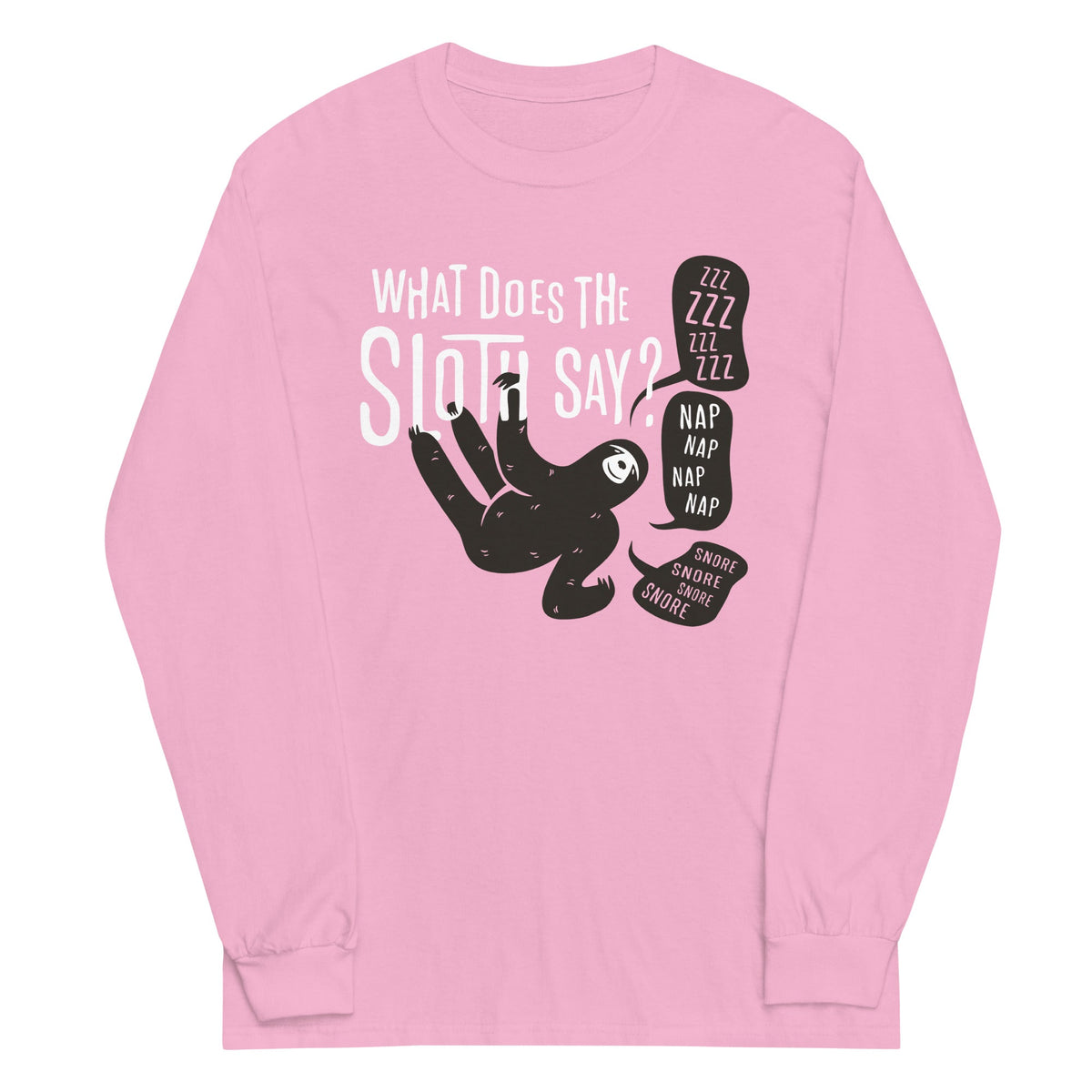 What Does The Sloth Say? Unisex Long Sleeve Tee product image 4