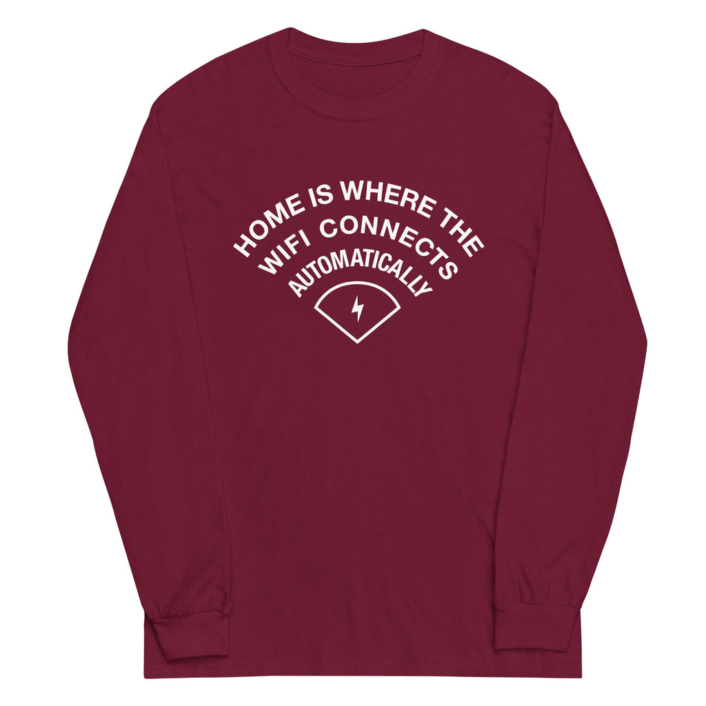 Home Is Where The WiFI Connects Automatically Unisex Long product image 3