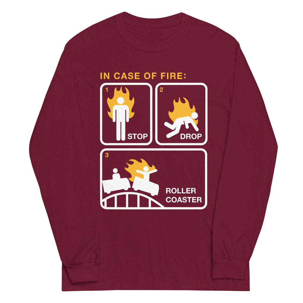 Stop Drop Roller Coaster Unisex Long Sleeve Tee product image 3