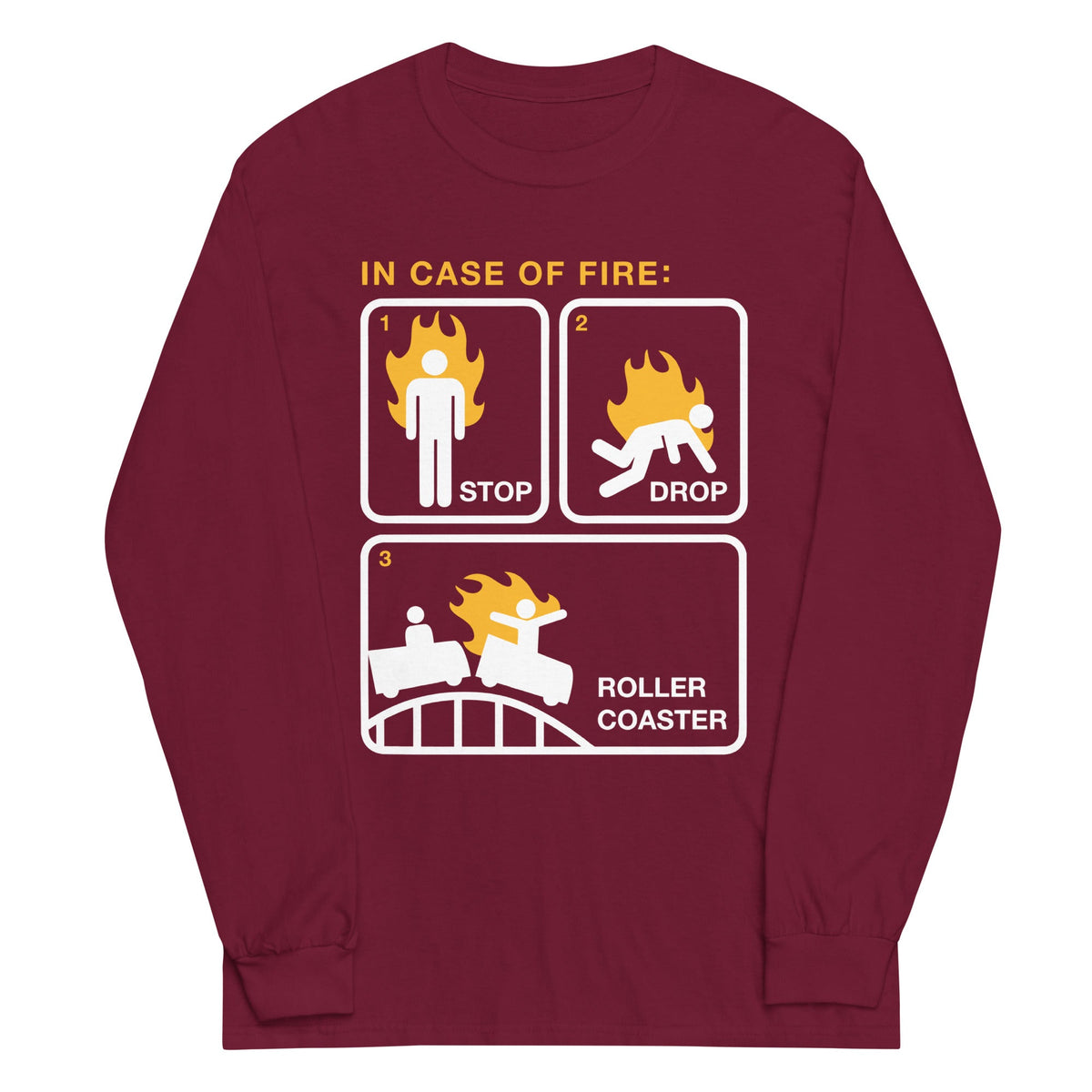 Stop Drop Roller Coaster Unisex Long Sleeve Tee product image 3