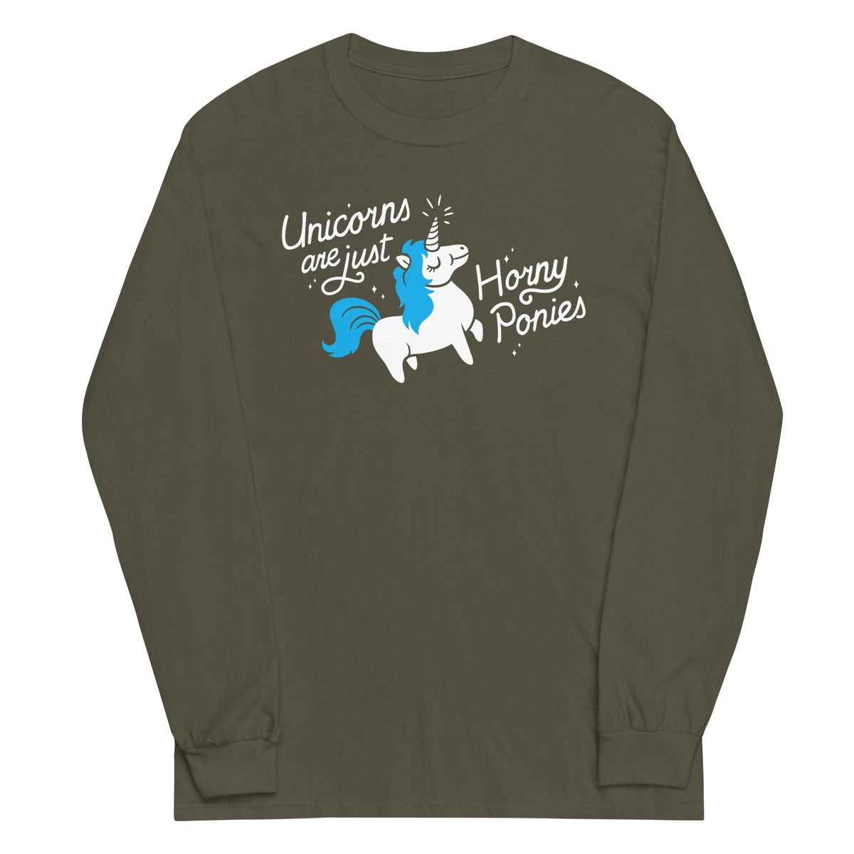 Unicorns Are Just Horny Ponies Unisex Long Sleeve Tee product image 5