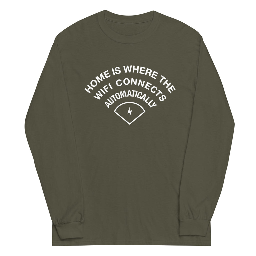 Home Is Where The WiFI Connects Automatically Unisex Long product image 7