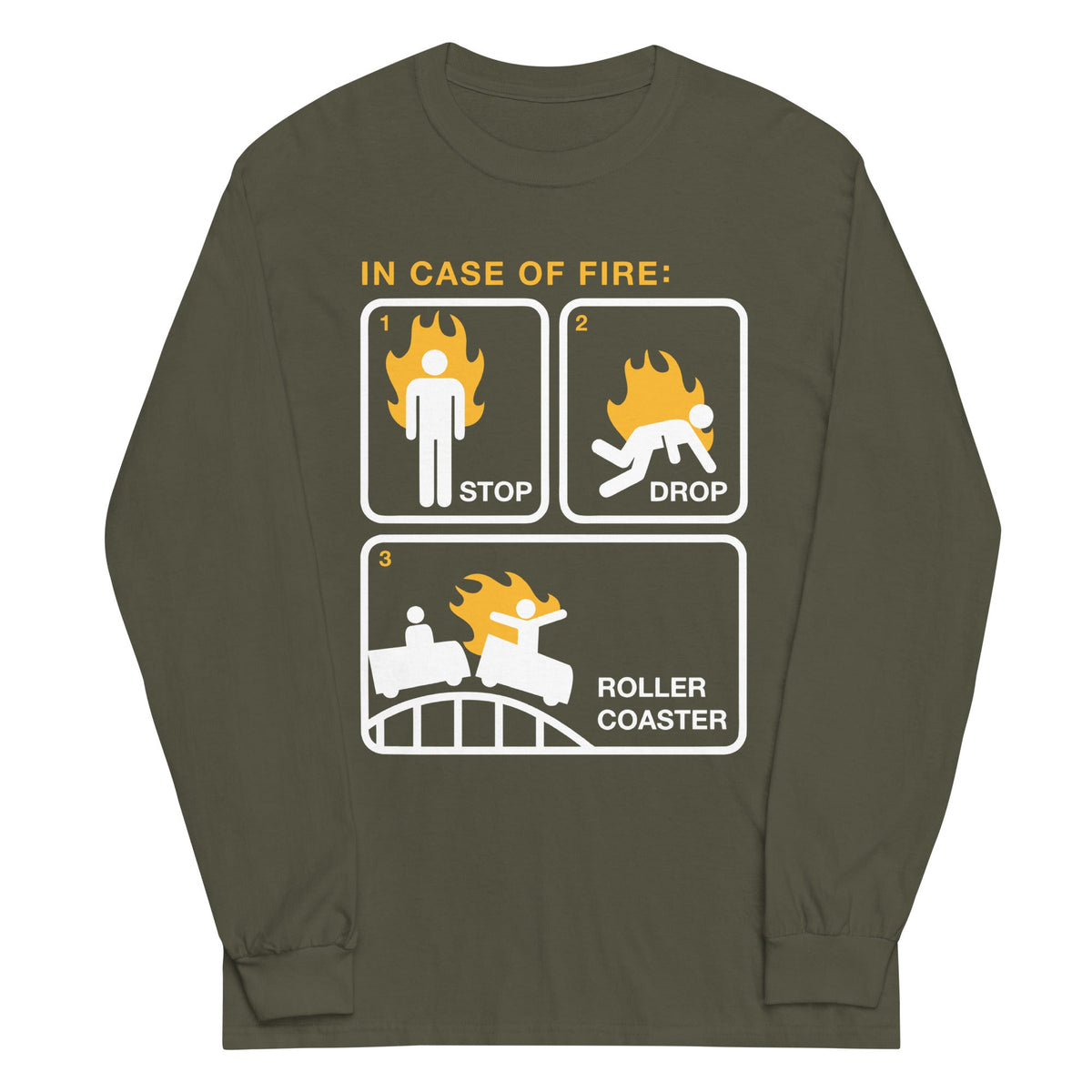Stop Drop Roller Coaster Unisex Long Sleeve Tee product image 6