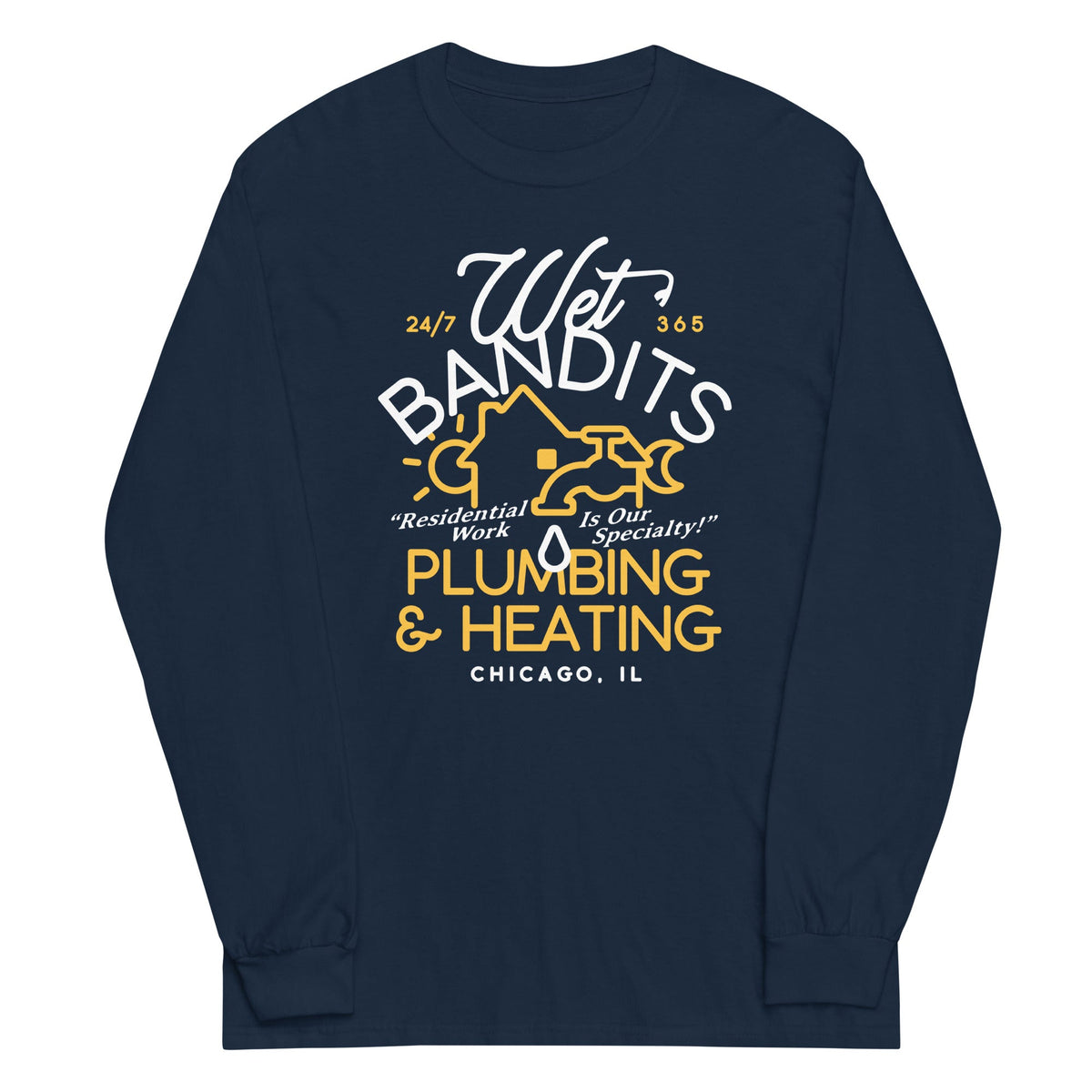 Wet Bandits Plumbing & Heating Unisex Long Sleeve Tee product image 3