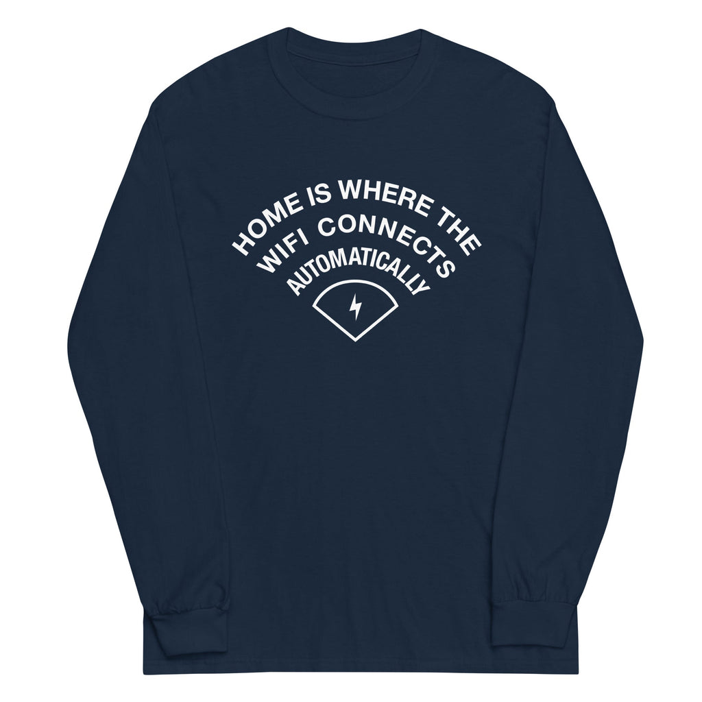 Home Is Where The WiFI Connects Automatically Unisex Long product image 1