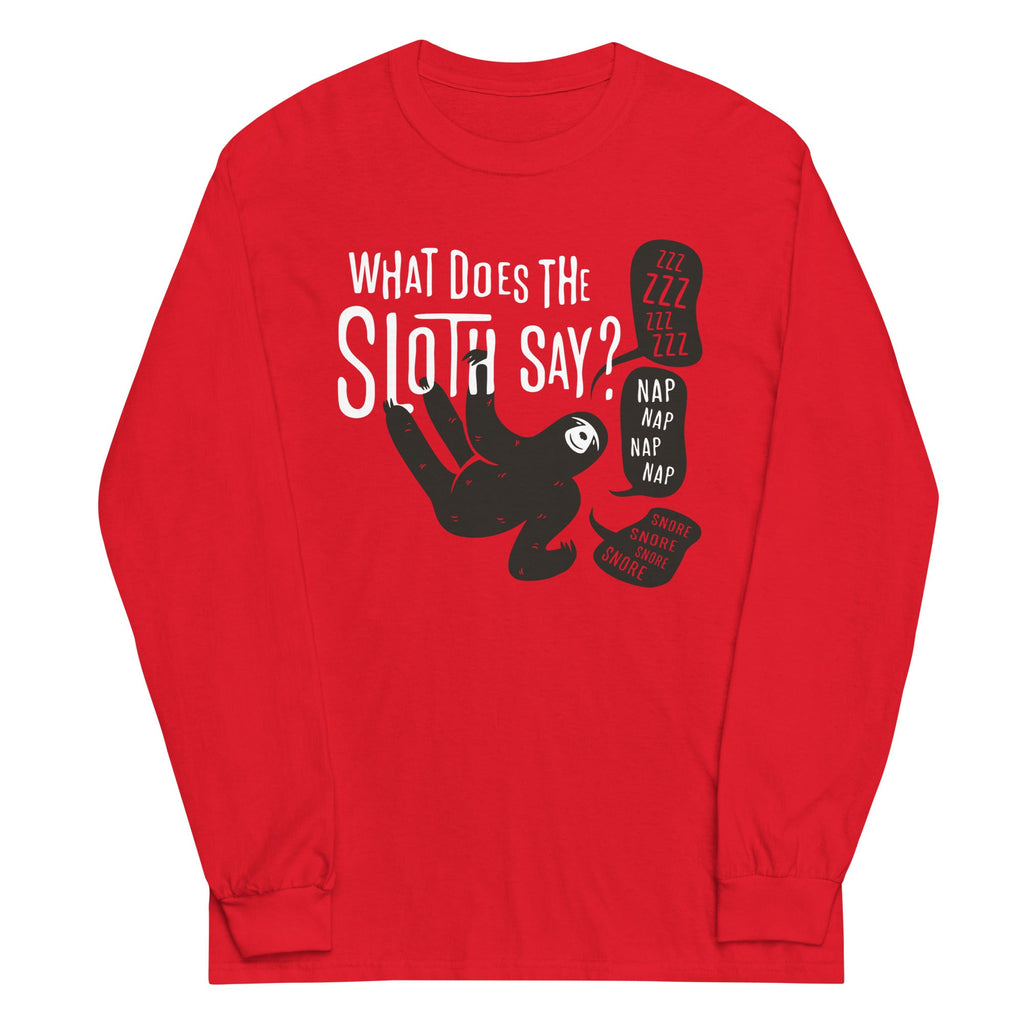 What Does The Sloth Say? Unisex Long Sleeve Tee product image 1
