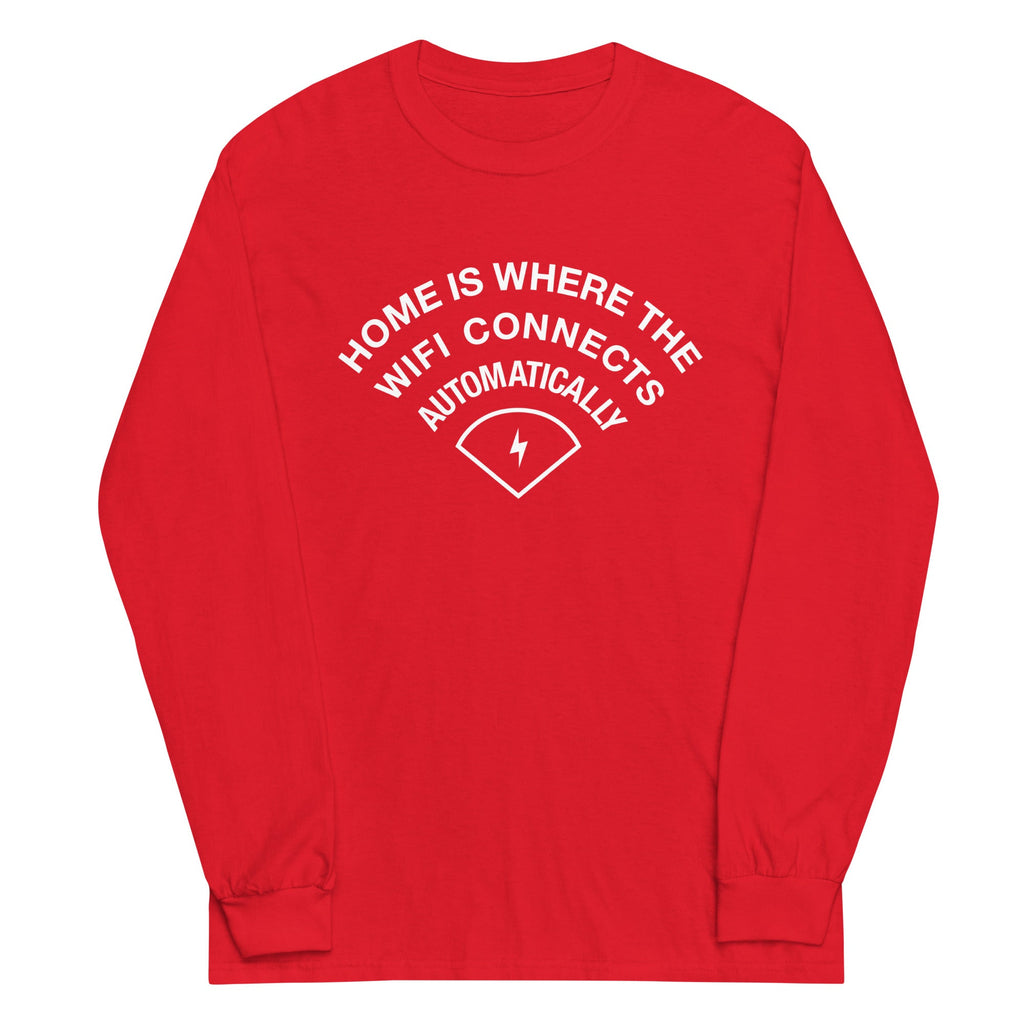 Home Is Where The WiFI Connects Automatically Unisex Long product image 5
