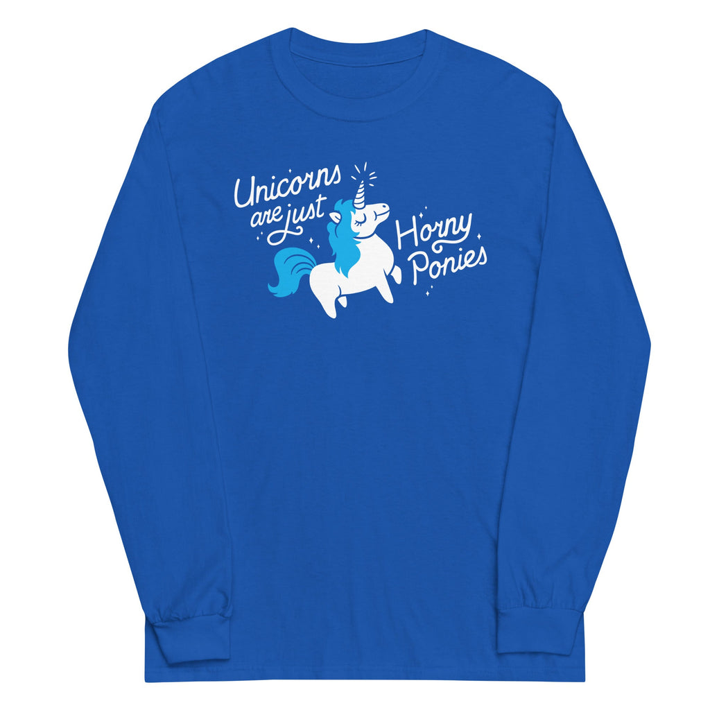 Unicorns Are Just Horny Ponies Unisex Long Sleeve Tee product image 4