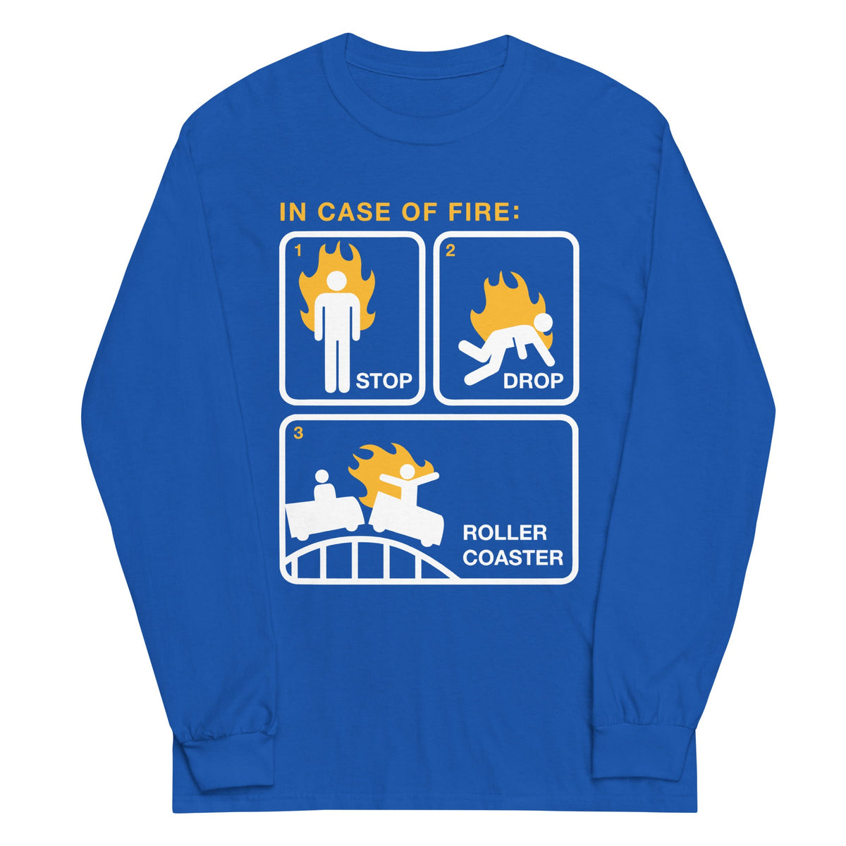 Stop Drop Roller Coaster Unisex Long Sleeve Tee product image 5