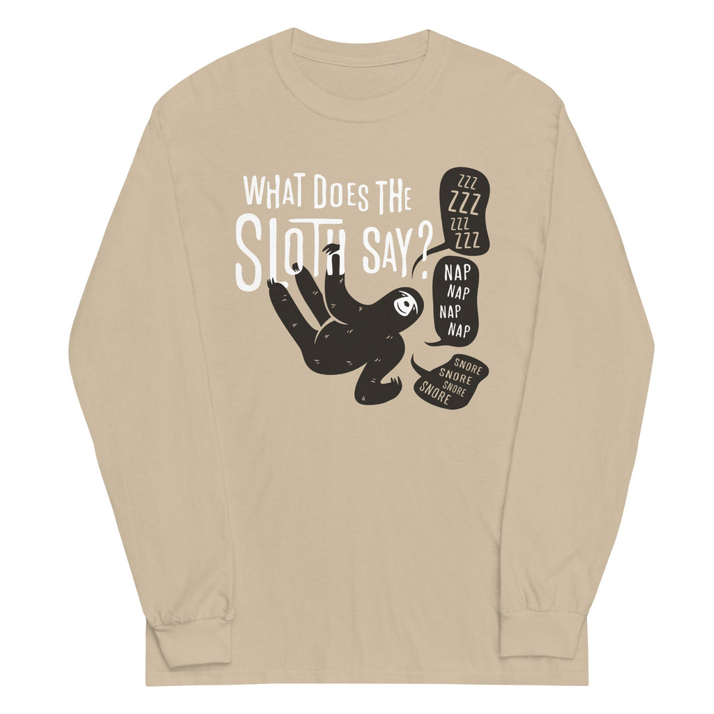 What Does The Sloth Say? Unisex Long Sleeve Tee product image 3