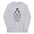 Too Close Eye Chart Unisex Long Sleeve Tee product image 1