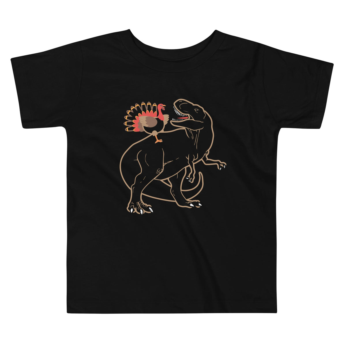Turkey Riding T-Rex Kid's Toddler Tee product image 1