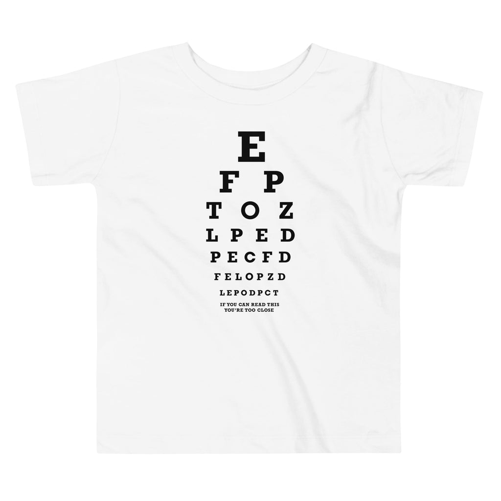Too Close Eye Chart Kid's Toddler Tee product image 3
