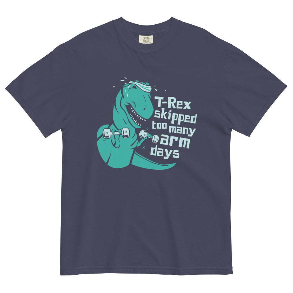 T-Rex Skipped Too Many Arm Days Men's Relaxed Fit Tee product image 1
