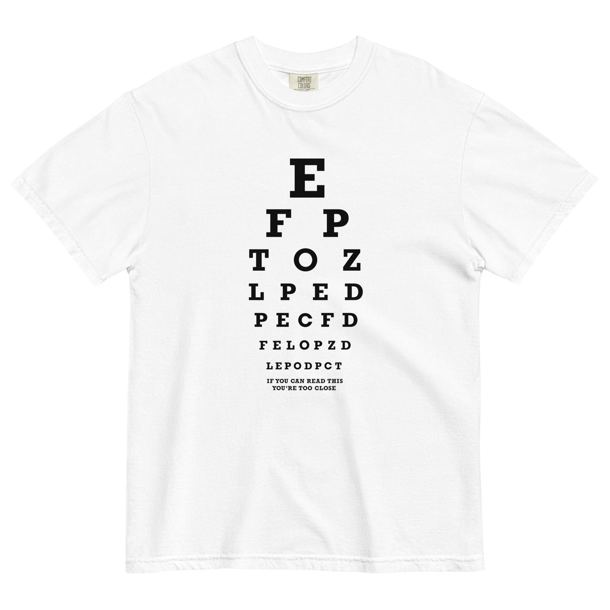 Too Close Eye Chart Men's Relaxed Fit Tee product image 7