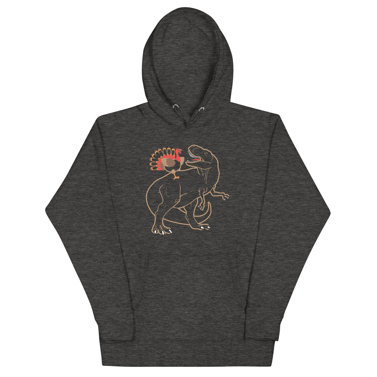 Turkey Riding T-Rex Unisex Hoodie product image 4