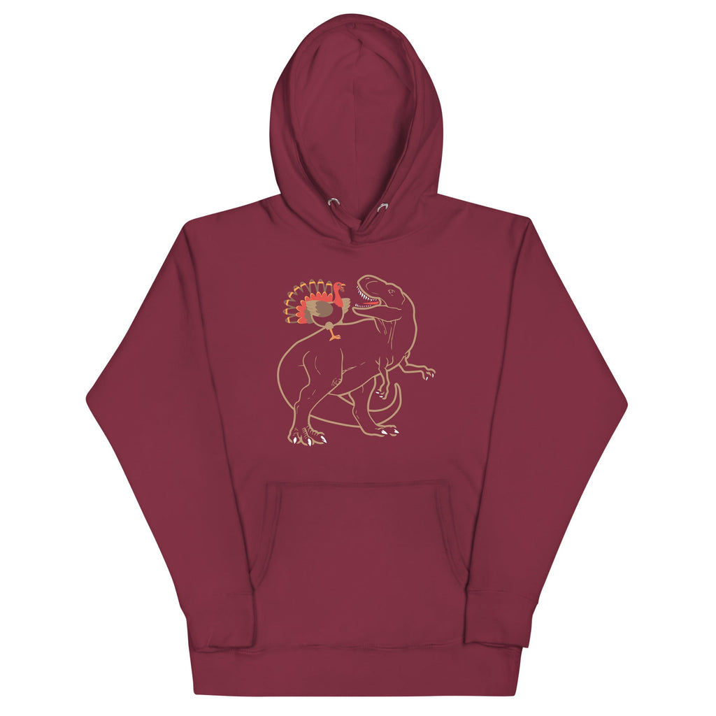 Turkey Riding T-Rex Unisex Hoodie product image 3