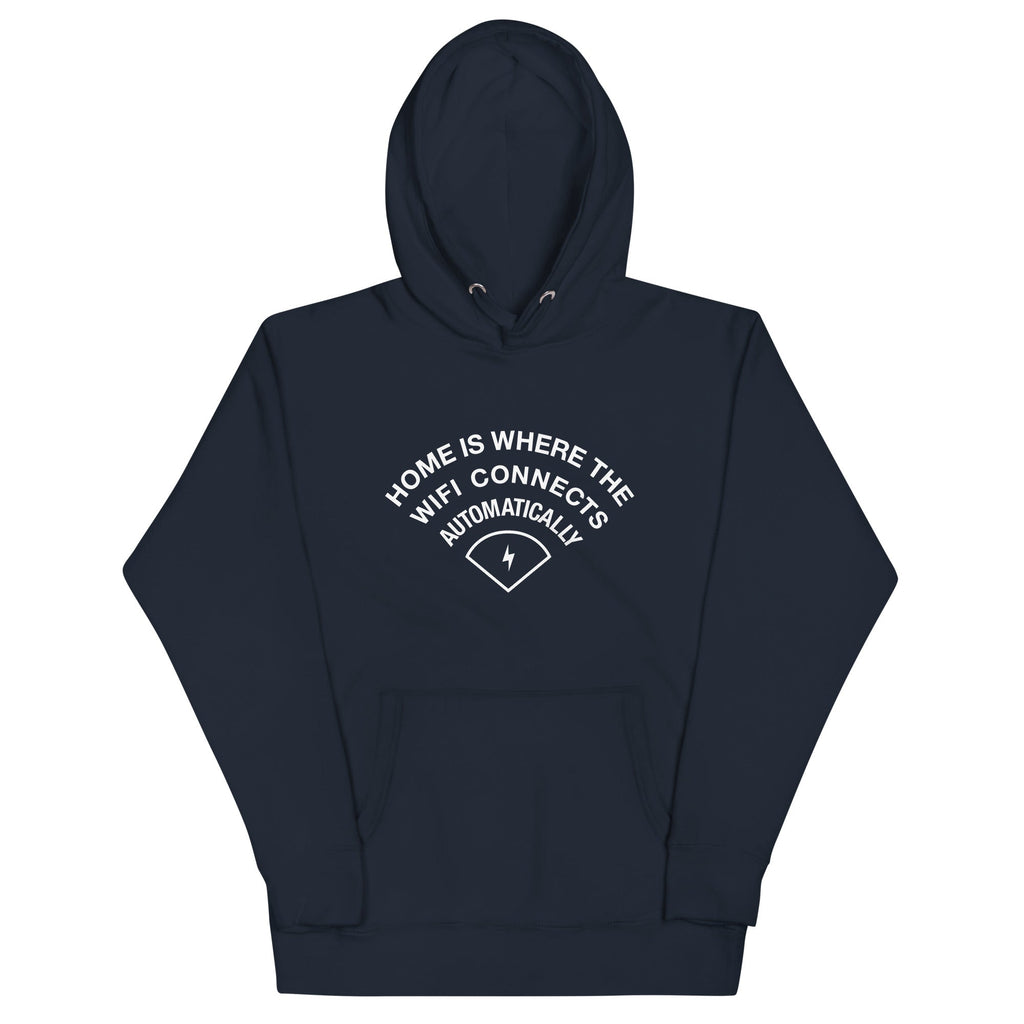 Home Is Where The WiFI Connects Automatically Unisex Hoodie product image 1