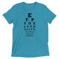 Too Close Eye Chart Men's Tri-Blend Tee product image 1
