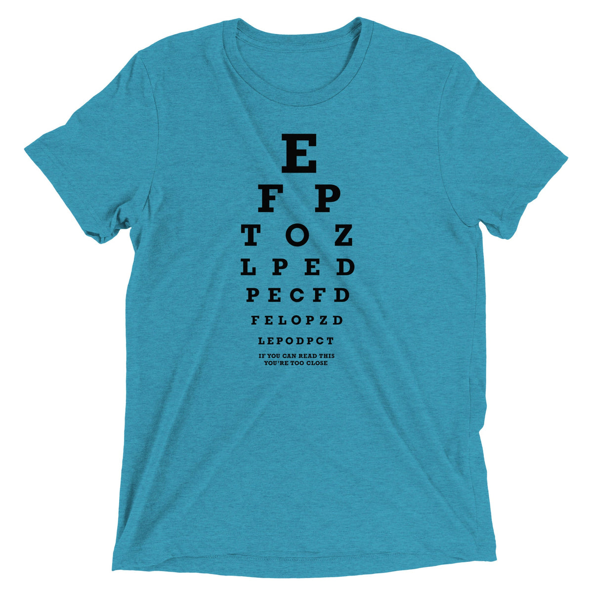 Too Close Eye Chart Men's Tri-Blend Tee product image 1