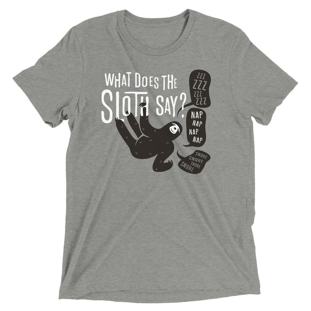 What Does The Sloth Say? Men's Tri-Blend Tee product image 1