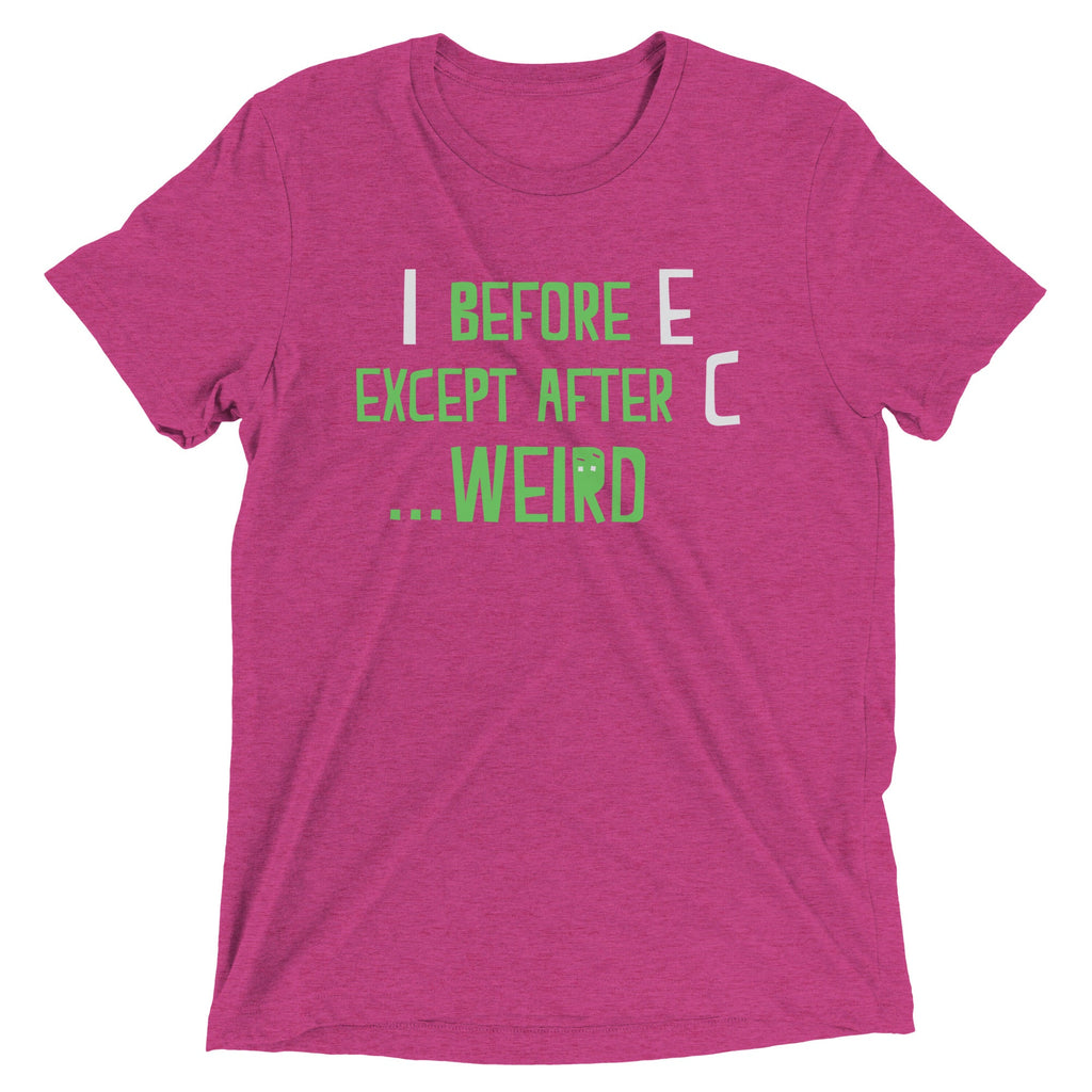 I Before E Except After C Men's Tri-Blend Tee product image 1