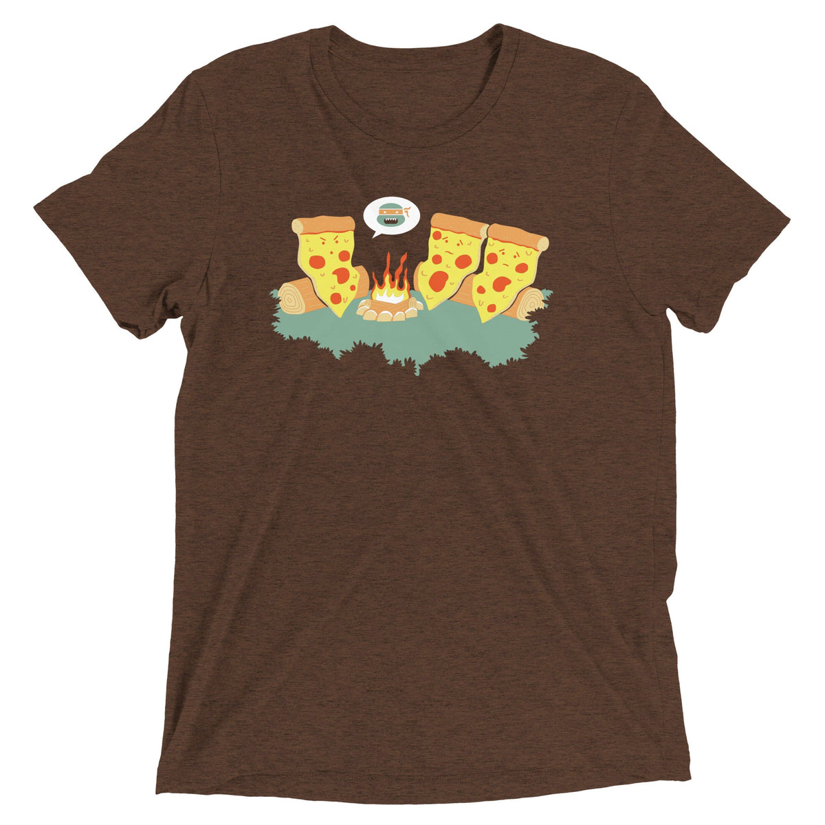 Pizza Campfire Story Men's Tri-Blend Tee product image 3