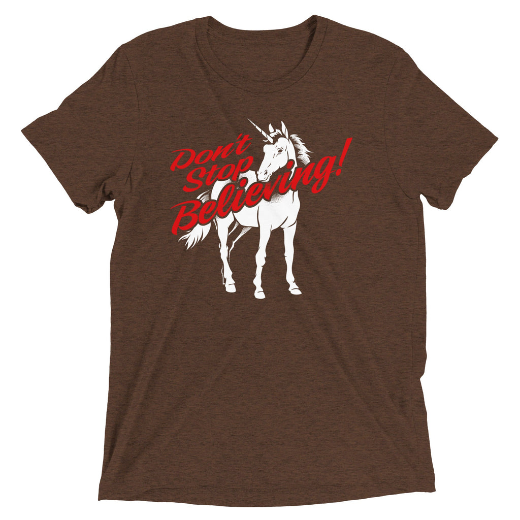 Don't Stop Believing Unicorn Men's Tri-Blend Tee product image 1