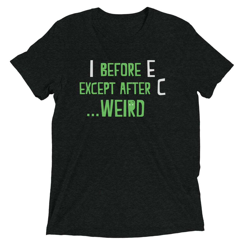 I Before E Except After C Men's Tri-Blend Tee product image 2