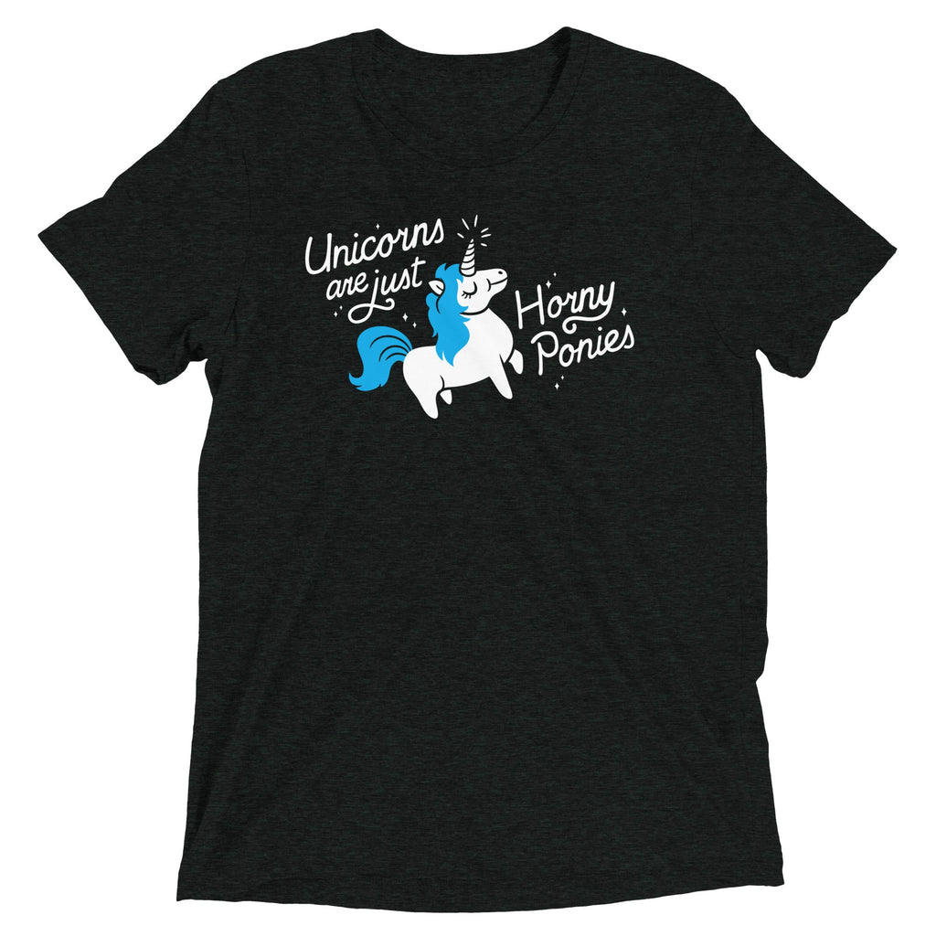Unicorns Are Just Horny Ponies Men's Tri-Blend Tee product image 1