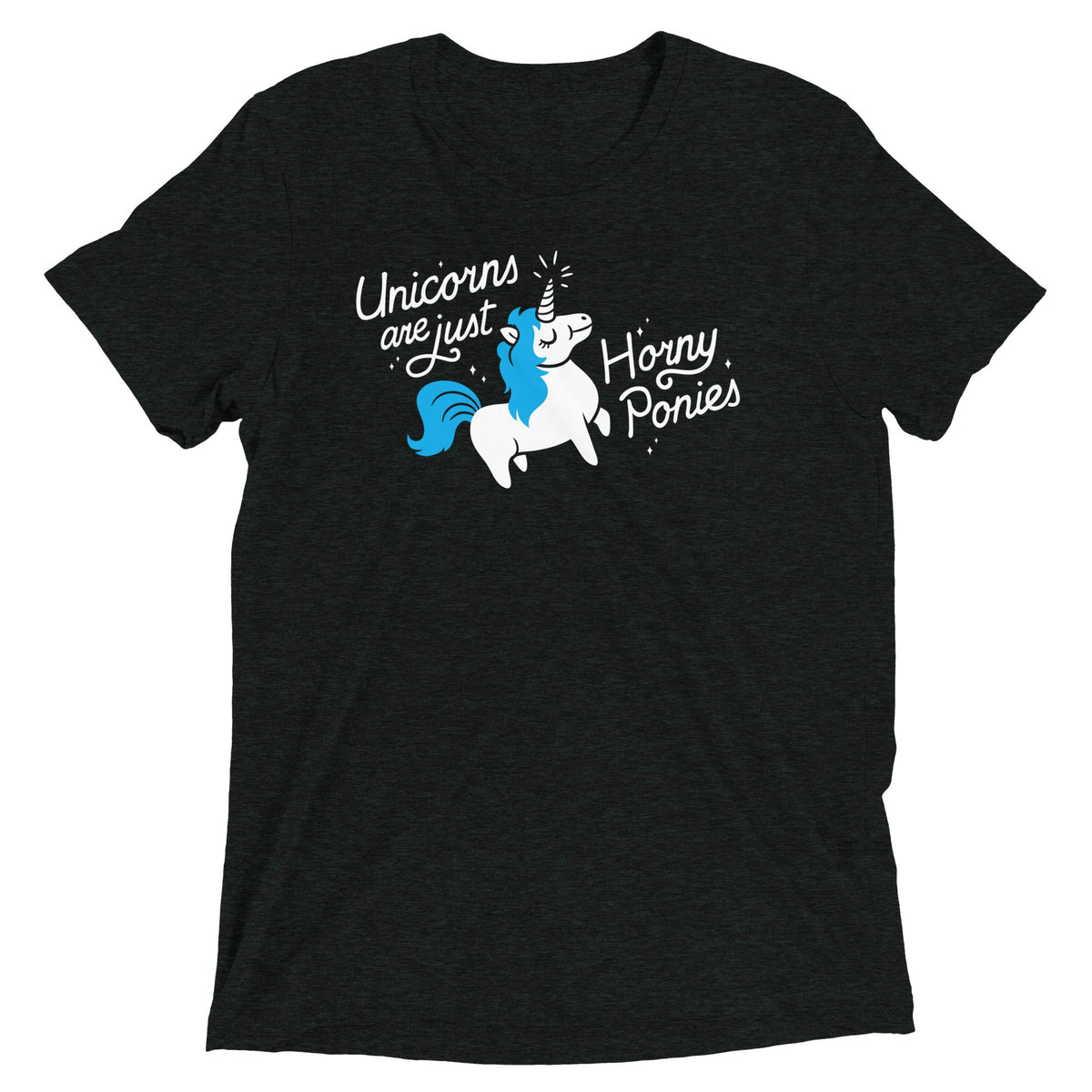 Unicorns Are Just Horny Ponies Men's Tri-Blend Tee product image 1