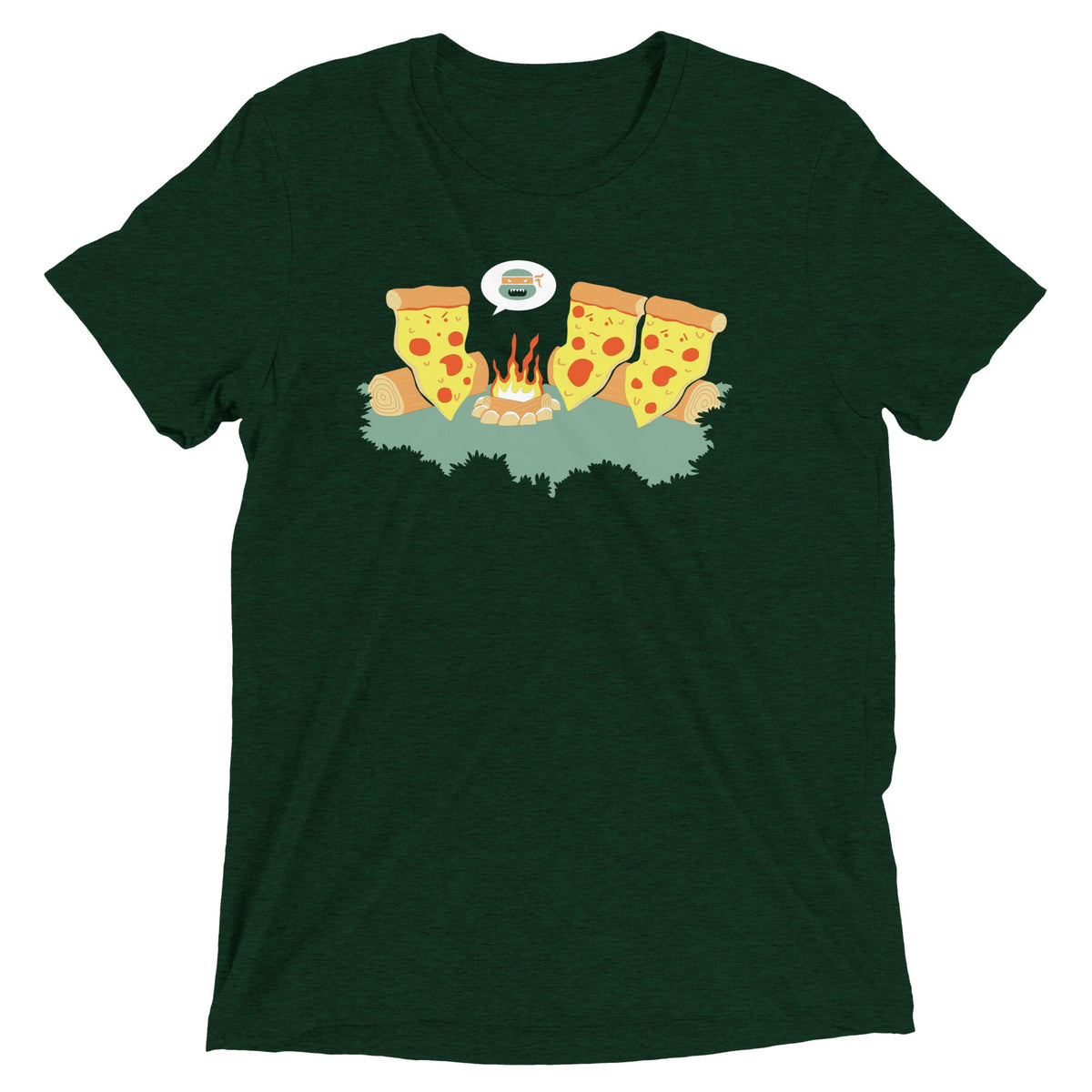 Pizza Campfire Story Men's Tri-Blend Tee product image 2