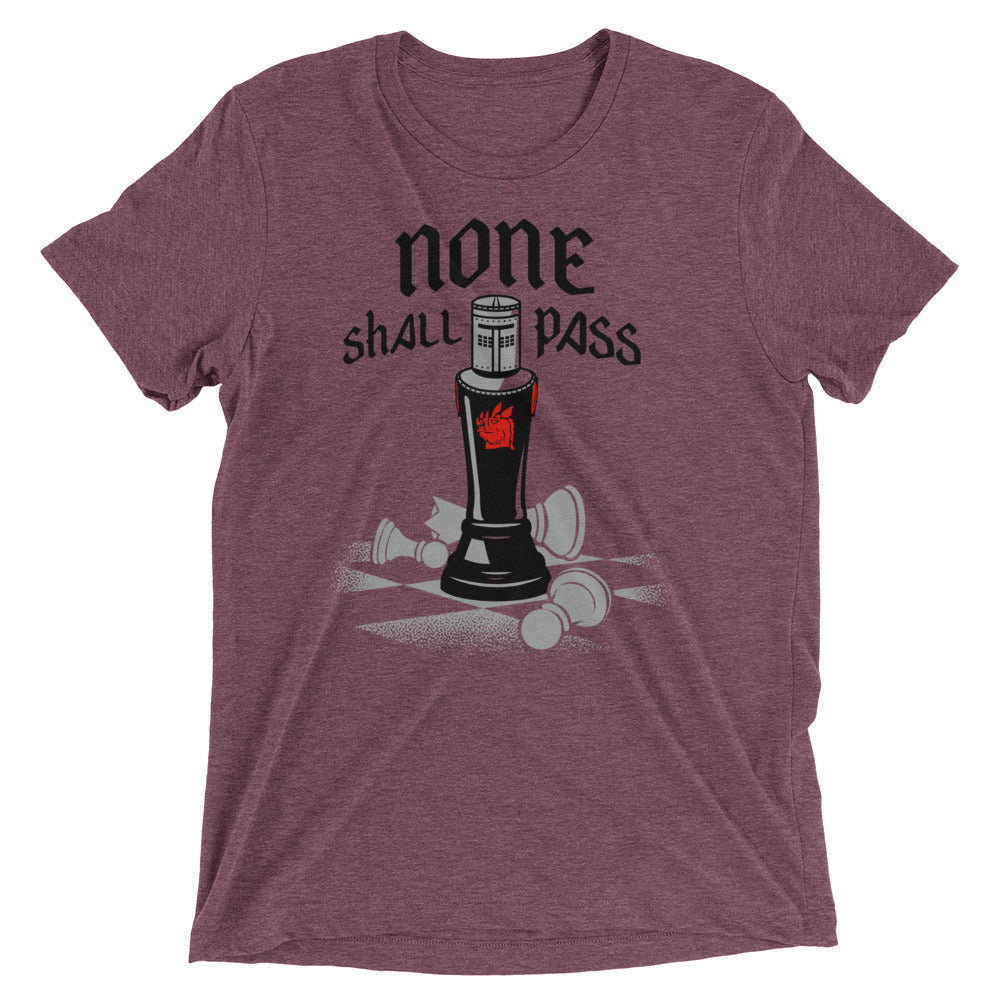 None Shall Pass Black Knight Men's Tri-Blend Tee product image 2