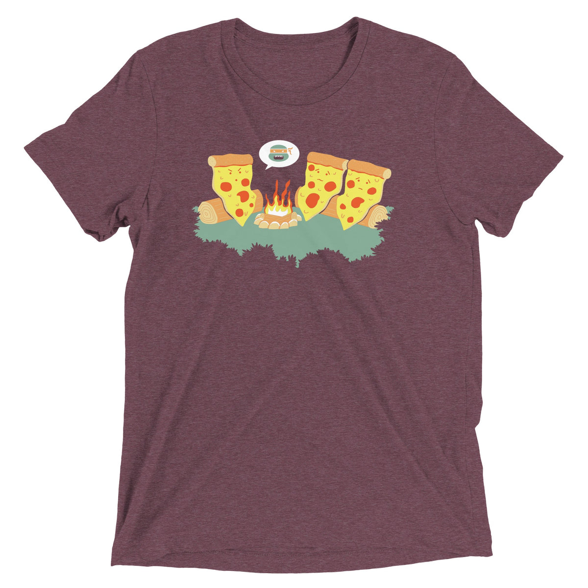 Pizza Campfire Story Men's Tri-Blend Tee product image 6