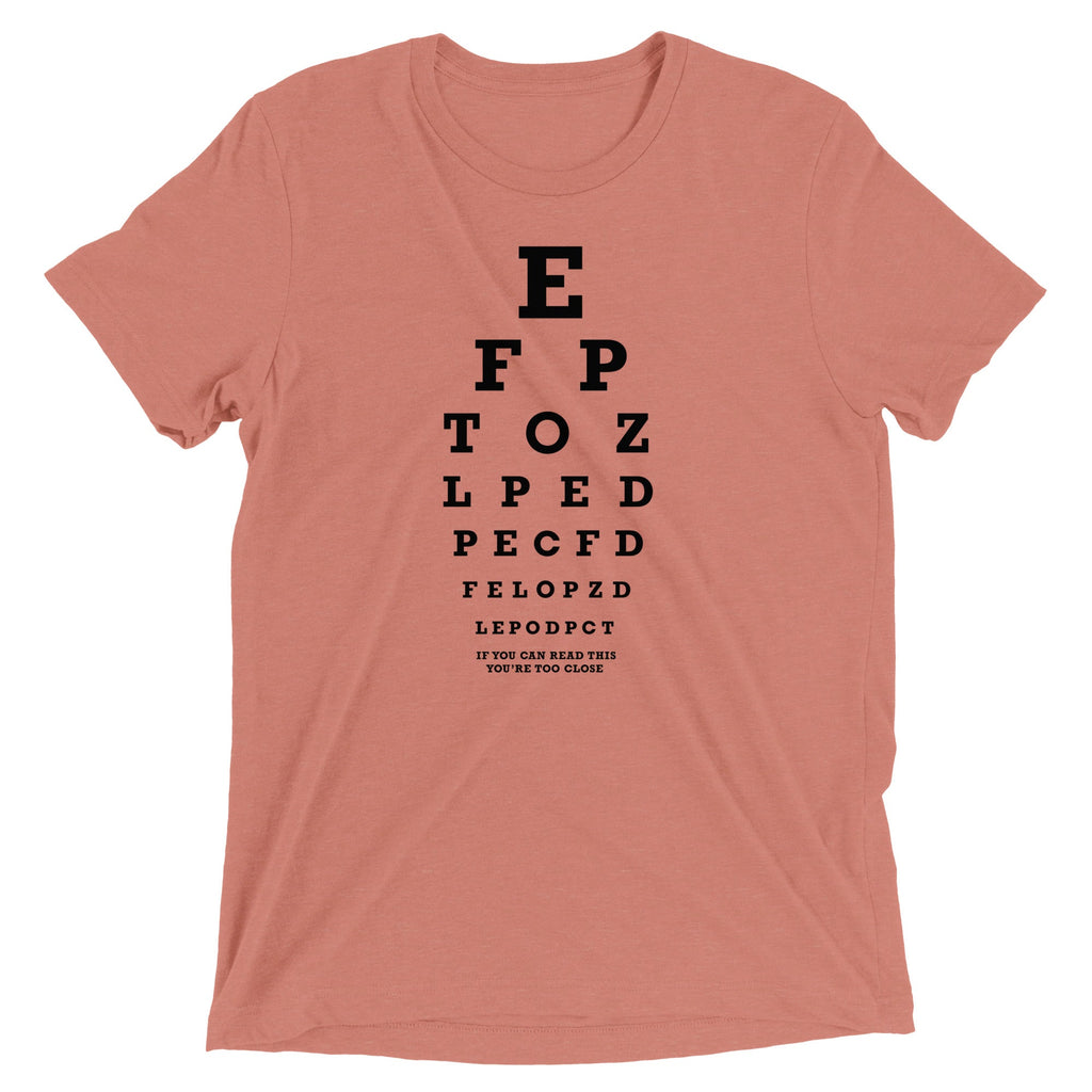 Too Close Eye Chart Men's Tri-Blend Tee product image 4