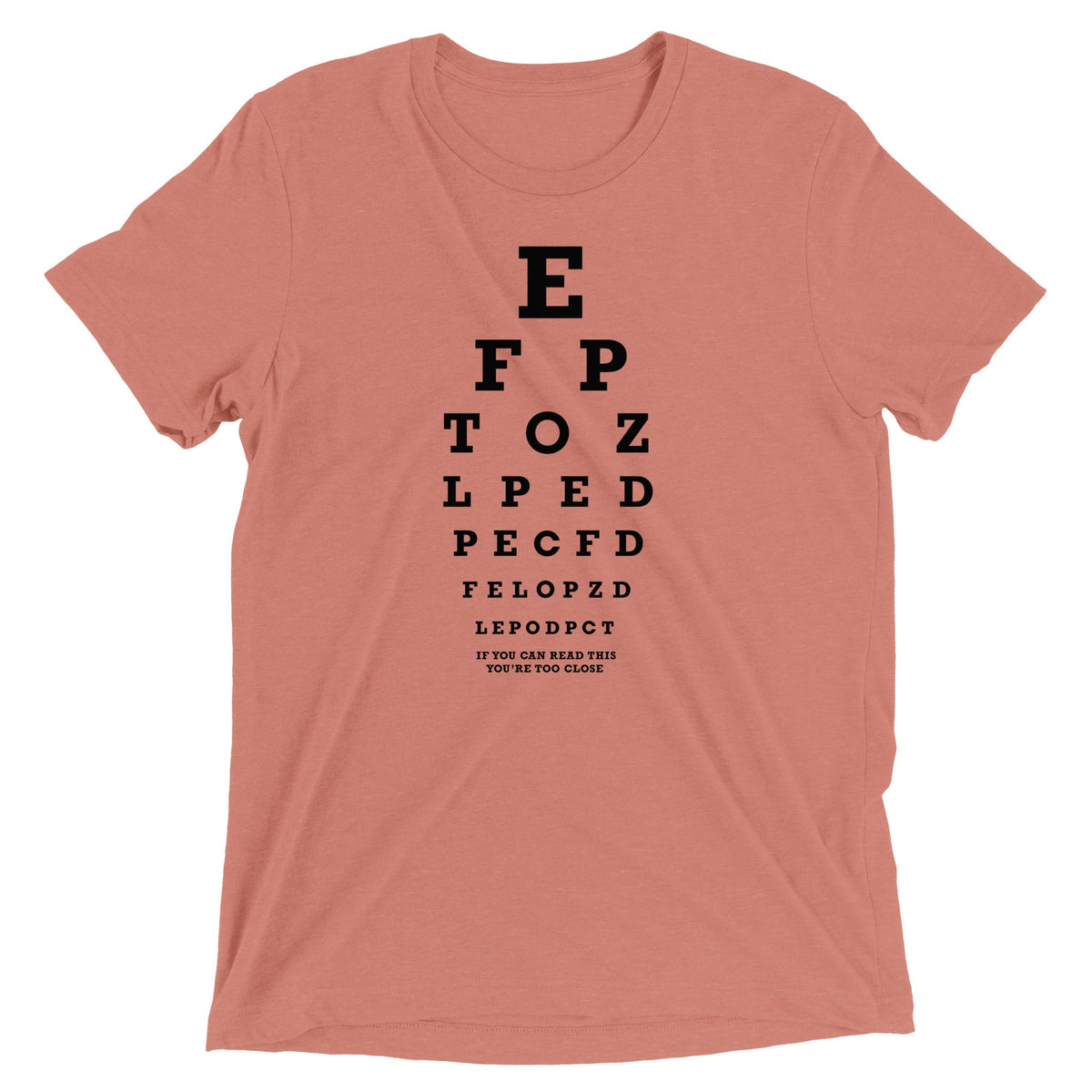 Too Close Eye Chart Men's Tri-Blend Tee product image 4