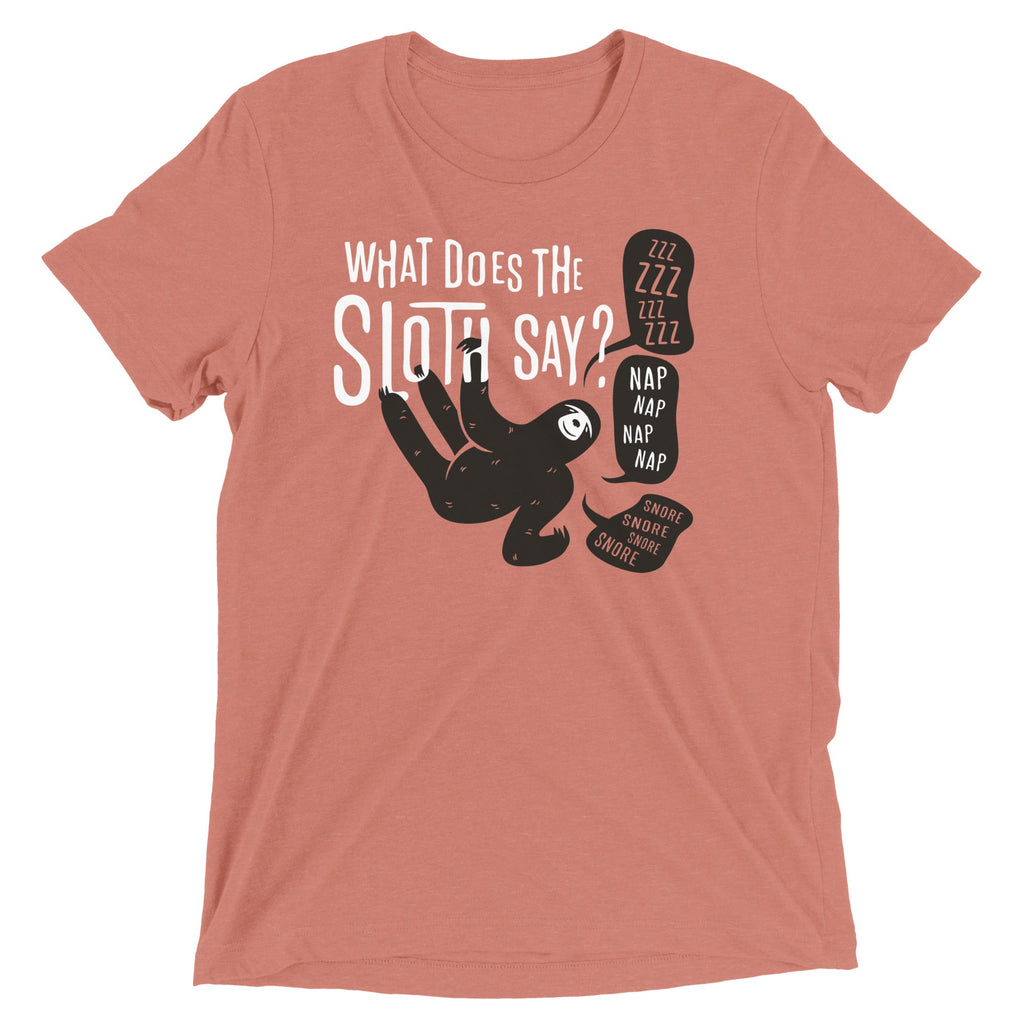 What Does The Sloth Say? Men's Tri-Blend Tee product image 2