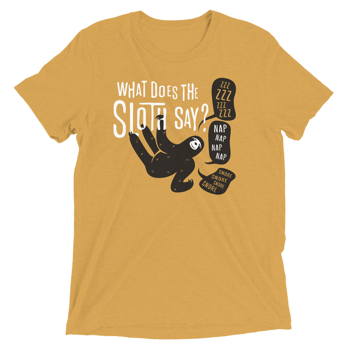 What Does The Sloth Say? Men's Tri-Blend Tee product image 3