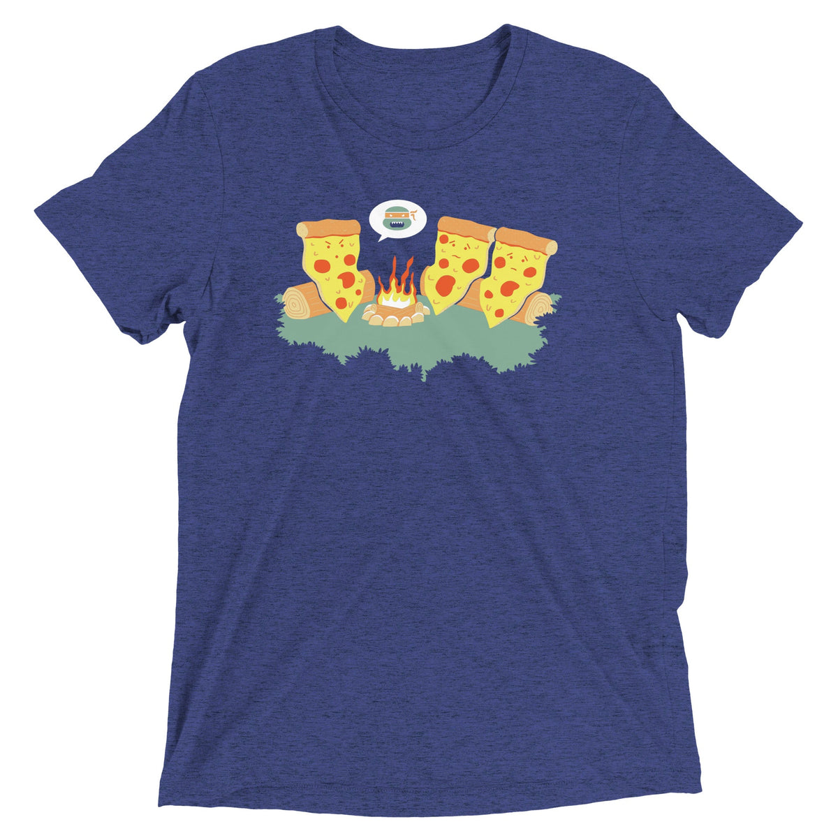 Pizza Campfire Story Men's Tri-Blend Tee product image 5